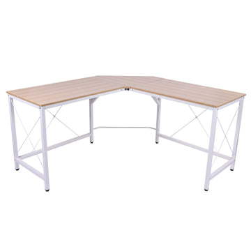 L-Shaped Corner Desk, Computer Desk for Home Office, Space-Saving Study Workstation, Easy to Assemble, 150 x 150 x 76cm, Oak