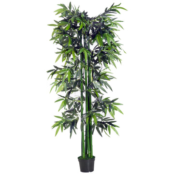 6ft Artificial Bamboo Tree Plant Greenery in A Pot for Home Office Planter 1.8M