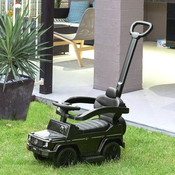 3 in 1 Kids Children Ride on Push Car Toddler Sliding Car G350 Licensed Walker Foot to Floor Slider Push-Along with Horn Steering Wheel NO POWER Manual, Black