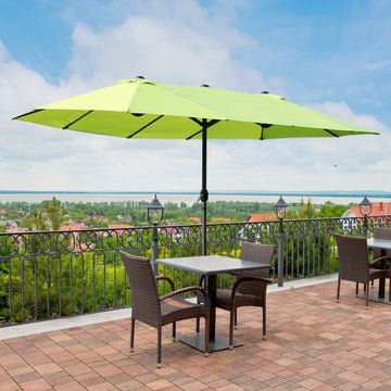 Double-side Umbrella Parasol, Φ2.7x4.6Wx2.4H m-Grass Green