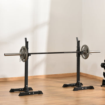 Adjustable Squat Rack, Weight Strength Training Bench Press Rack Weight Bench Supporter for Home Gym Exercise, Max Load 150kg, 124-154cm