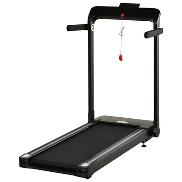 Folding Treadmill, 1.85HP Installation-Free Walking Jogging Running Machine, 12KM/H with 12 Pre-Programs and LED Display for Home Gym Office