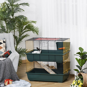 Indoor Rabbit Guinea Pig Cage Small Animal Cage Two Storey 80 x 44 x 82 cm
