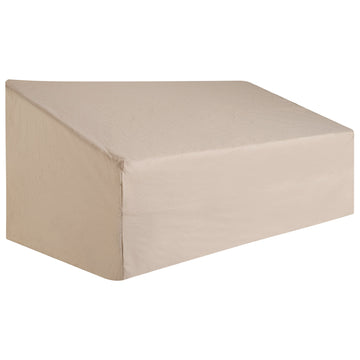 600D Oxford Cloth Garden Furniture Cover Waterproof, 3 Seater Sofa Protector for Patio, Outdoor, Beige, 218 x 111 x 63-101 cm