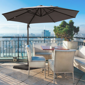 3m Cantilever Aluminium Frame Outdoor Garden Parasol Grey