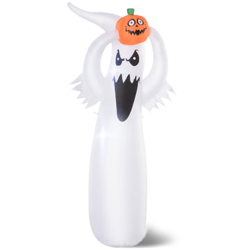 6FT 1.8m LED Halloween Inflatable Decoration Floating Ghost & Pumpkin Party Outdoors Yard Lawn