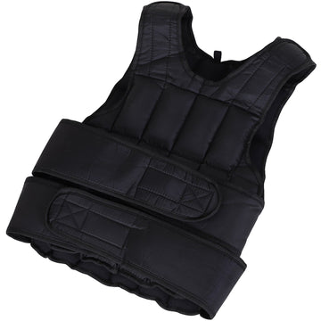 15kg Weighted Vest, Adjustable Running Weight Vest with 38 Weight Bags for Men or Women Cardio Exercise, Black