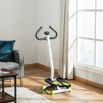 Twister Stepper, Step Machine with Adjustable Resistance, LCD Screen - White