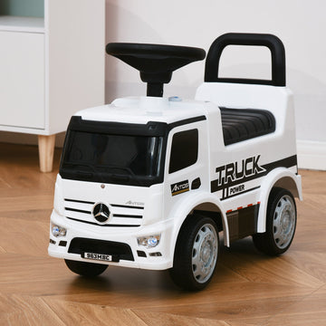 Compatible Kids Ride On Car Truck Mercedes Benz Licensed Toddler Foot To Floor Slider w/Under Seat Storage for 12 - 36 Months White
