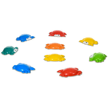 9PCs Kids Stepping Stones with TPE Anti-Slip Edge, Crab-Designed Balance River Stones, Obstacle Courses, Stackable