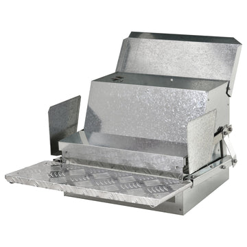 11.5KG Automatic Chicken Poultry Feeder Rat Proof Treadle Self Opening with Galvanized Steel and Aluminium