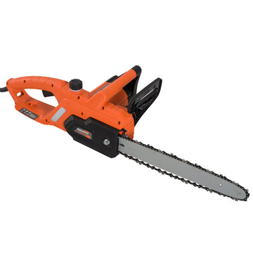 Aluminium Chainsaw with Double Brake Protection and Blade Cover, 2000 W, 40 cm, for Wood, Trees and Branches, Orange