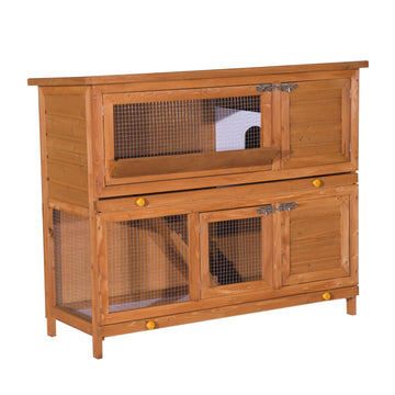 48-Inch Antifungal Fir Board Guinea Pigs Hutches Sauce Yellow