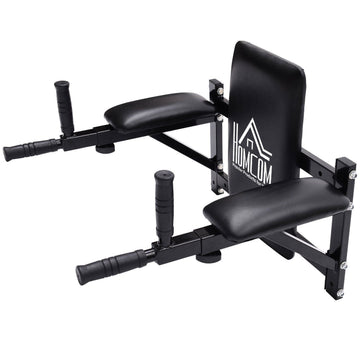 Wall Mounted Dip Station Knee Leg Raise Chin Up Pull Up Rack Home Gym Fitness Exercise Workout Bars New