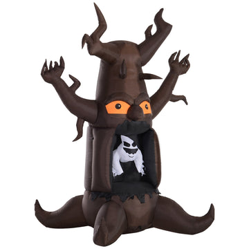 8FT 2.4m Halloween Inflatable Tree Floating Ghost, Build-in LEDs Blow Up Scary Decorations for Party Outdoor Indoor Yard Garden Holiday Décor