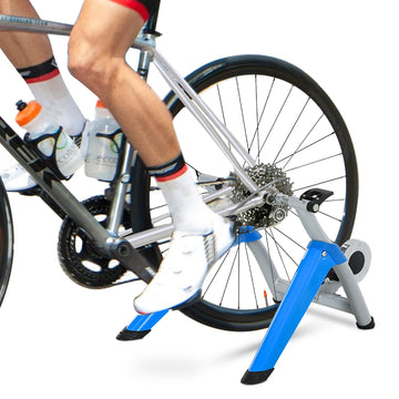 Indoor Bike Trainer, Foldable Turbo Trainer Bike Stand with 8 Level Magnetic Resistance, for 650C, 700C or 26"-29" Wheels