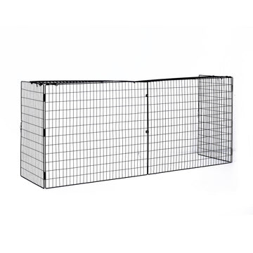 Extendable Fire Guard Screen, Freestanding Fire Screen Spark Guard, Folding Fireplace Cover, Wire Mesh, 81.5-160cm, Black