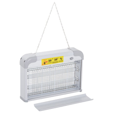 Electric Fly Zapper, 20W Electric Fly Killer, Wall Hanging Bug Zapper Indoor & Outdoor Attracting Insect Mosquito Killer, Grey