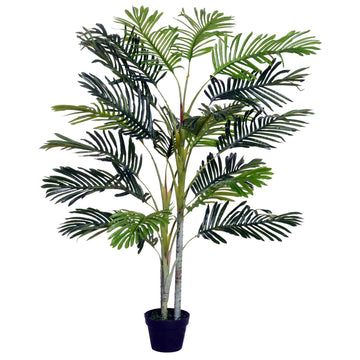 Artificial Tree, 150cm Tropical Palm Tree, Fake Plants in Pots, Faux Green Plant for Indoor Outdoor Home Office Living Room Decoration