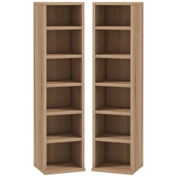 Set of Two 102 CD Storage Units - Wood-Effect