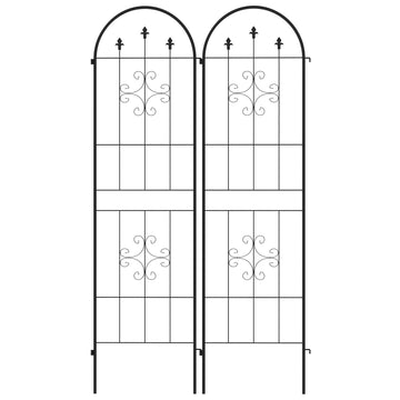 Set of Two Spiral Anchor Garden Trellis Panels