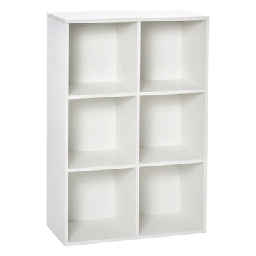 Six-Cube Bookcase - White Wood Effect