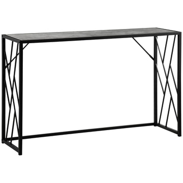 Console Table, Industrial Sofa Table with Metal Frame for Living Room, Hallway, 120 cm, Grey