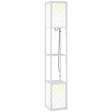 Duo Light Floor Shelves - White