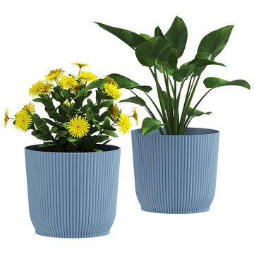 Set of Two Ф22cm Planters - Blue