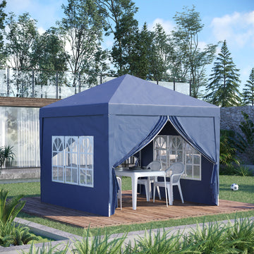3 x 3(m) Pop Up Gazebo, Water and UV Resistant Party Tent Camping Canopy Marquee with Carry Bag, Blue