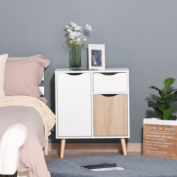 Sideboard Floor Cabinet Storage Cupboard with Drawer for Bedroom, Living Room, Entryway, Brown