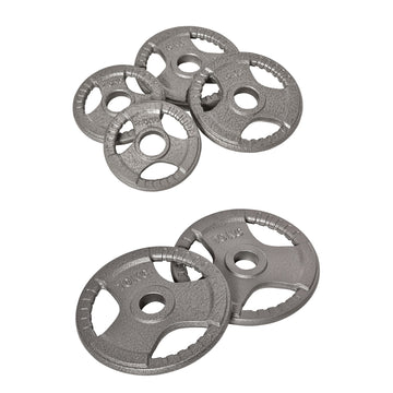 Set of 6 Cast Iron Olympic Weight for 2"/5cm Hole Dumbbell Handle Bar 35kg Dumbbell Plates Barbell Weight 2 x 5kg, 2 x 2.5kg, 2 x 10kg