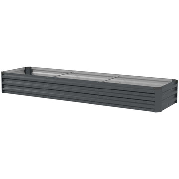 60 x 240cm Galvanised Steel Planter, with Open Bottom