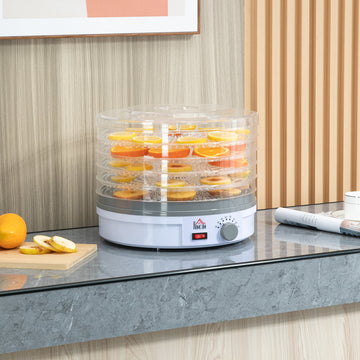 5 Tier Food Dehydrator, 245W Food Dryer Machine with Adjustable Temperature Control for Drying Fruit, Meat, Vegetable, Jerky and Pet Treat, White