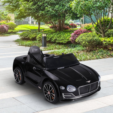 Bentley GT Licensed 12V Electric Car for Kids, Kid's Electric Ride on with Remote Control, Ride on Car with LED Lights, Music, for 3-5 Years, Black