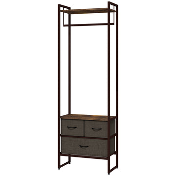 Compact Clothes Rail, with Drawers and Shelf