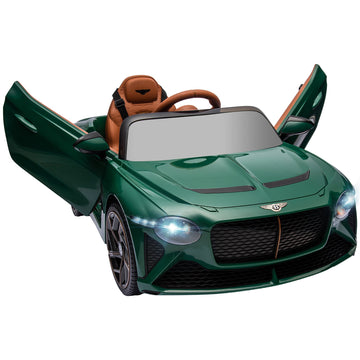 Bentley Bacalar Licensed 12V Kids Electric Car, with Remote Control, Horn, Lights, Music, Suspension Wheels, Green