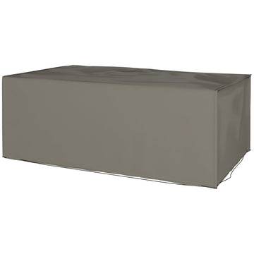Outdoor Garden Furniture Cover Waterproof, Anti-UV 600D Heavy Duty Oxford Fabric Patio Furniture Cover for Rectangular Sofa Table Set, Grey, 210 x 140 x 80 cm