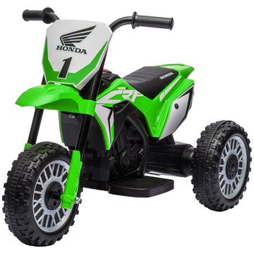 6V Kids Motorbike, Three-Wheel Kids Electric Bike with Horn, Startup Sound for Ages 18-36 Months - Green