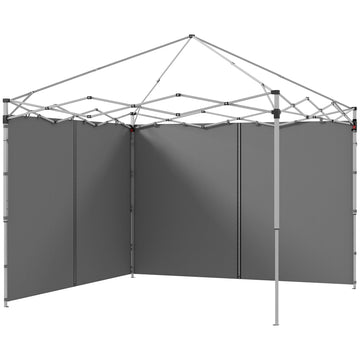 Set of Two 3 x 3(m) Replacement Zipped Gazebo Walls - Grey