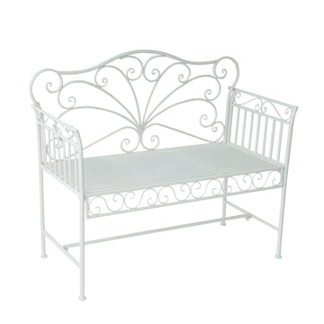 Heavy-Duty Garden Bench-White