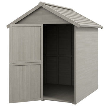 6 x 6.5ft Wooden Garden Shed, with Floor - Grey