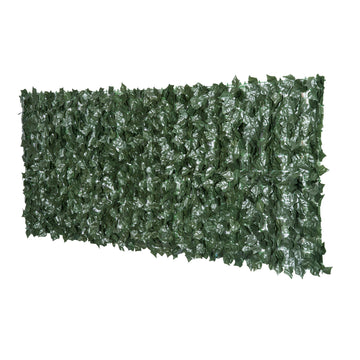 1-Piece Artificial Leaf Hedge Screen Privacy Fence Panel for Garden Outdoor Indoor Decor, Dark Green, 2.4M x 1M