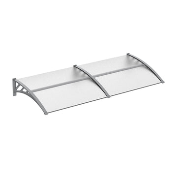 Door Canopy Awning Outdoor Window Rain Shelter Cover for Front/Back Door Porch Clear 196 x 75cm