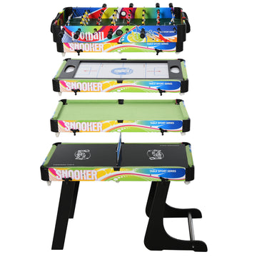 Folding Multi Gaming Table 4 in 1 Hockey, Football Table, Table Tennis, Billiards For Play Fun