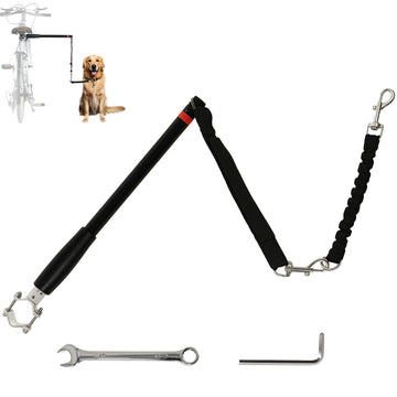Dog Lead for Bicycle, Dog Leash for Cycling, Training, Jogging, Black