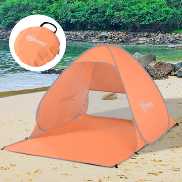 2 Person Pop Up UV Shelter Shade-Orange