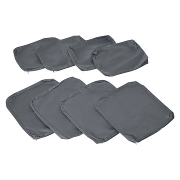 Replacement Cushion Cover Garden Rattan Patio Furniture Seat Cover Polyester Outdoor Deep Grey- No Cushion Included