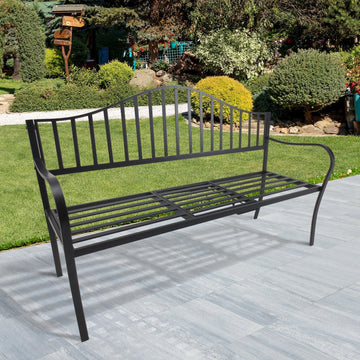 Metal Bench W/Table, 150Lx53Wx95H cm