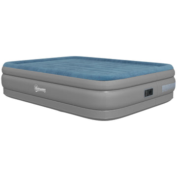 King-Size Inflatable Mattress, with Built-In Electric Pump and Bag